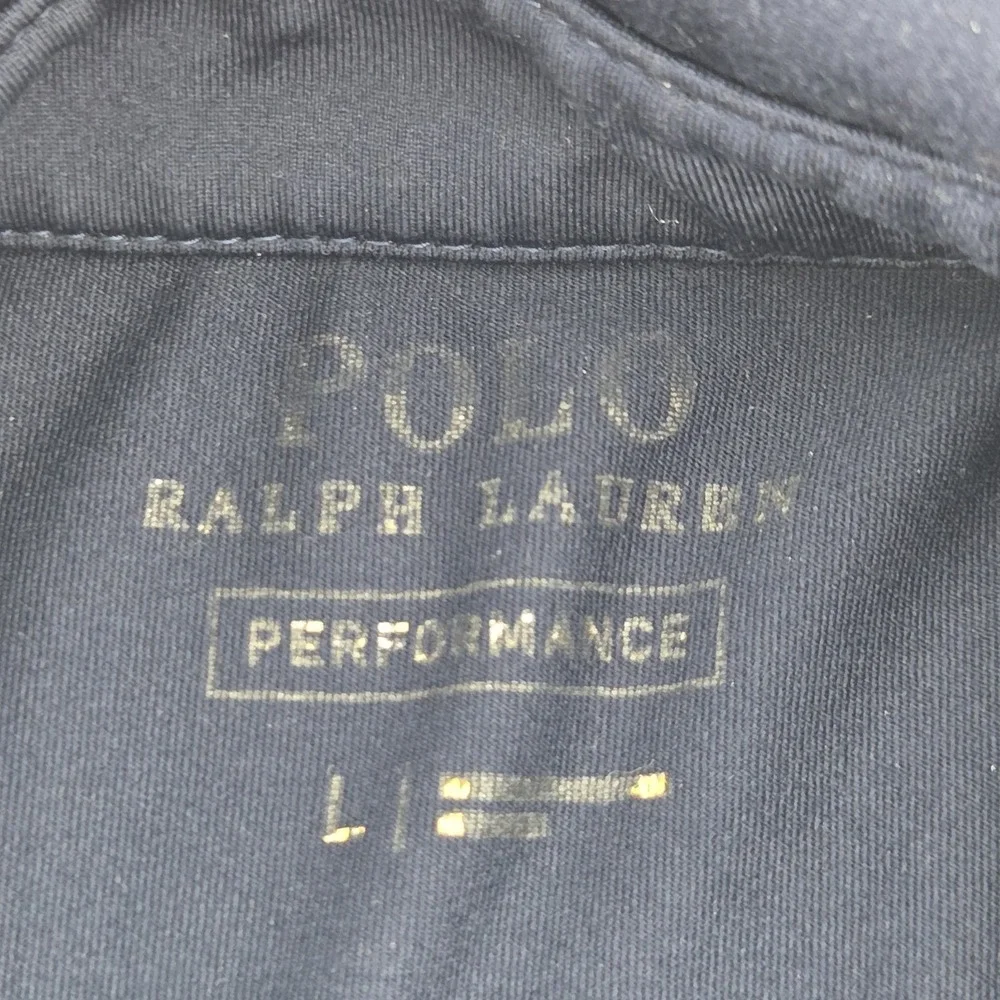 Polo Ralph Lauren Performance Polo Shirt Men's Large Navy Blue White Pony